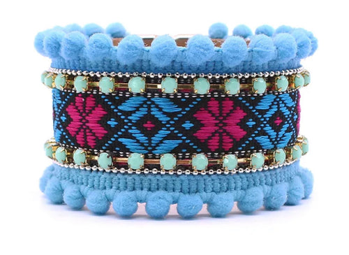 Boho Bracelet - Blue Aztec