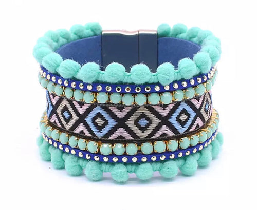 Boho Bracelet - Aztec Green