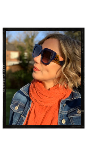 Sunglasses - Orange Geo Legs