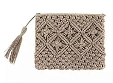 Load image into Gallery viewer, Cotton Macrame Clutch - Beige/Natural